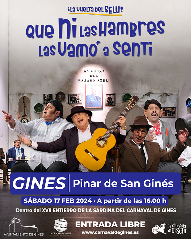 La Chirigota del Selu, este sábado 17 de febrero en el Entierro de la Sardina de Gines con entrada gratuita