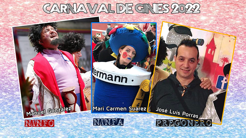 Elegidos el Ninfo, la Ninfa y el Pregonero del Carnaval de Gines 2022